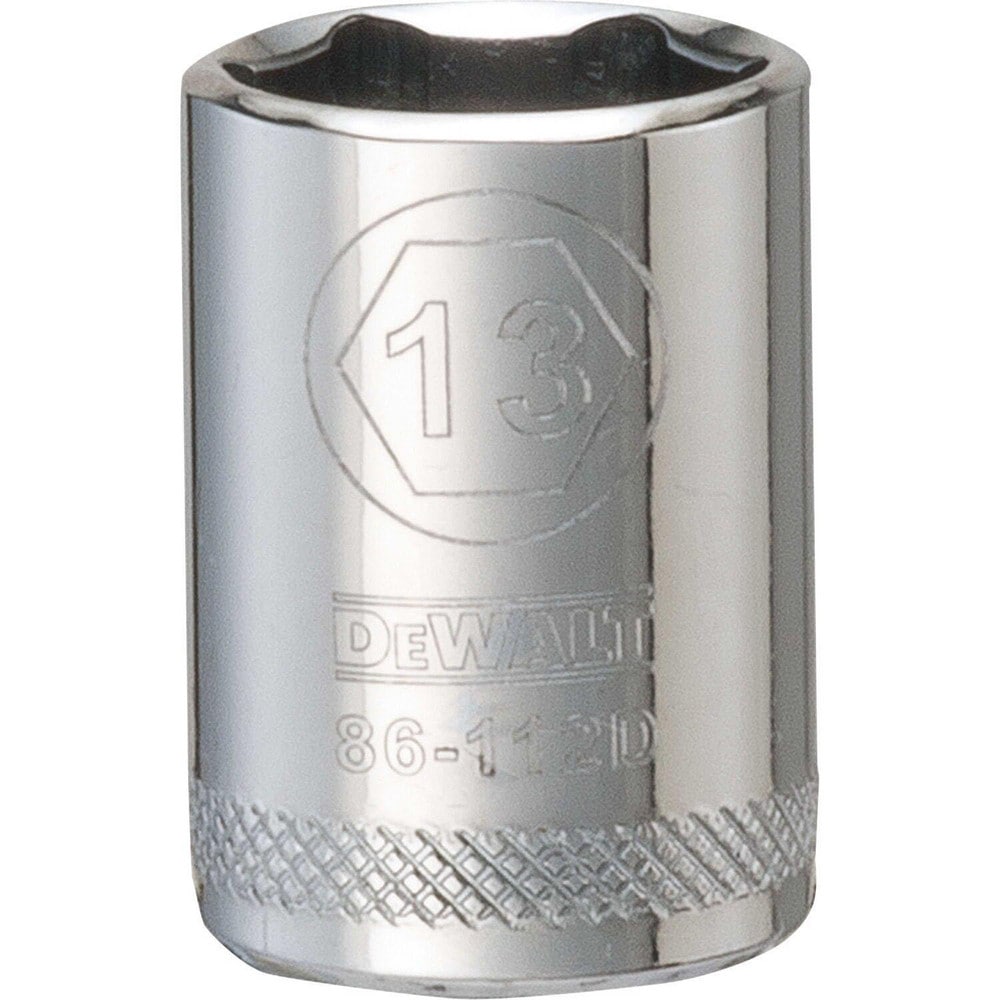Standard Hand Socket: 1/4" Drive, 13.00 mm Socket, 6-Point