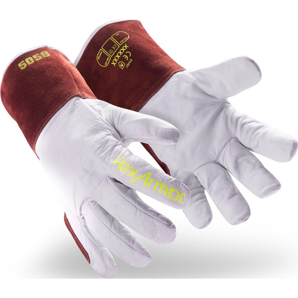 Welding Gloves: HeatArmor™ Size Small, Goatskin Leather, Pair, for TIG