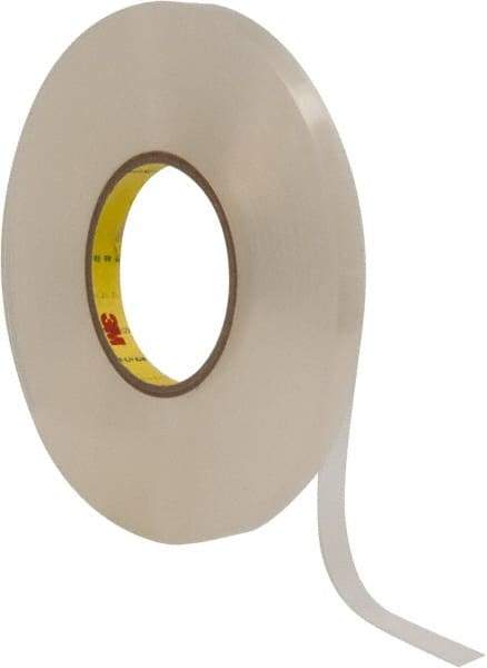 3M - 1/2" x 27 Yd Acrylic Adhesive Double Sided Tape - 1/32" Thick, Clear, Acrylic Foam Liner, Continuous Roll, Series 4658F - Eagle Tool & Supply