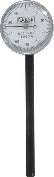 Value Collection - 0.1 Inch Range, 0.001 Inch Dial Graduation, Dial Test Indicator - White Dial, 0-100 Dial Reading - Eagle Tool & Supply