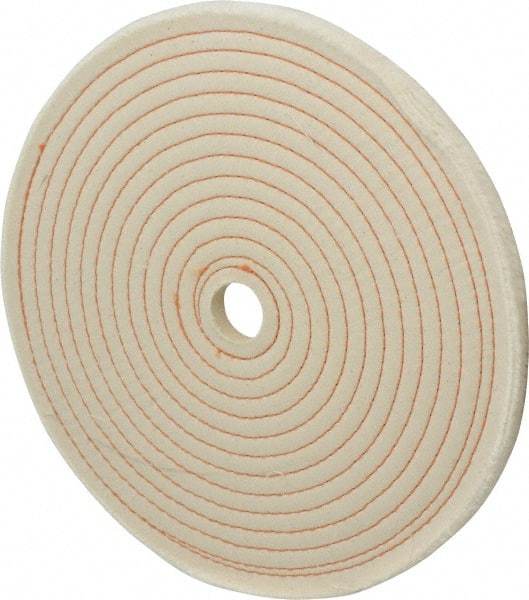 Dico - 10" Diam x 1/2" Thick Unmounted Buffing Wheel - Spiral Sewn, 1/2" Arbor Hole, Coarse Grade - Eagle Tool & Supply