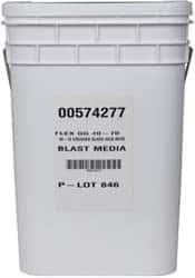 Made in USA - Coarse/Medium Grade Crushed Glass - 40 to 70 Grit, 50 Lb Pail - Eagle Tool & Supply