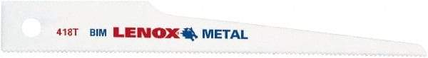 Lenox - 4" Long x 1/2" Thick, Bi-Metal Reciprocating Saw Blade - Straight Profile, 32 TPI, Toothed Edge - Eagle Tool & Supply