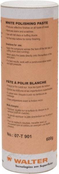 WALTER Surface Technologies - 5 oz Metal Polishing Compound - Compound Grade Ultra Fine, 1,500 Grit, White, For Fine Polishing, Use on Metal - Eagle Tool & Supply