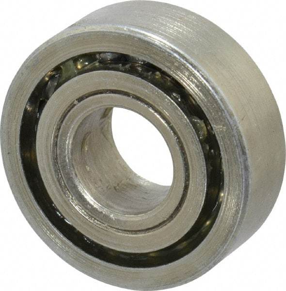 Value Collection - 3/8" Bore Diam, 15/16" OD, Open Unground Full Complement Radial Ball Bearing - 5/16" Wide, 1 Row, Round Bore, 371 Lb Dynamic Capacity - Eagle Tool & Supply