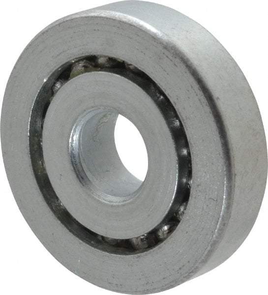 Value Collection - 3/8" Bore Diam, 1-9/32" OD, Open Unground Full Complement Radial Ball Bearing - 5/16" Wide, 1 Row, Round Bore, 533 Lb Dynamic Capacity - Eagle Tool & Supply