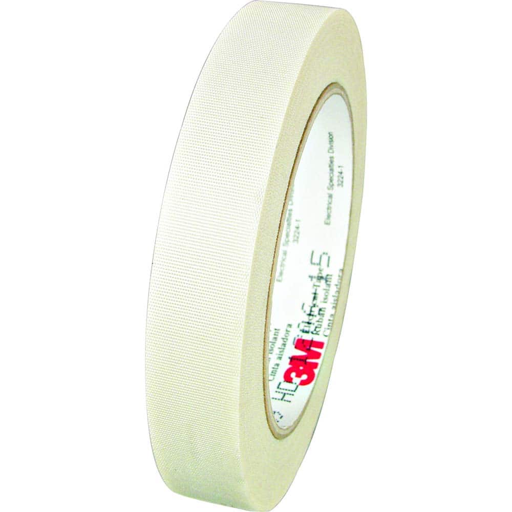 3M - 1" x 110' x 7 mil White Glass Cloth Electrical Tape - Eagle Tool & Supply