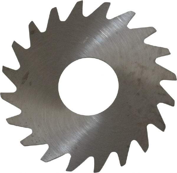 RobbJack - 3/4" Diam x 0.018" Blade Thickness x 1/4" Arbor Hole Diam, 20 Tooth Slitting and Slotting Saw - Arbor Connection, Right Hand, Uncoated, Solid Carbide, Concave Ground - Eagle Tool & Supply