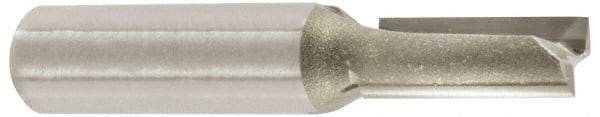 Amana Tool - 1/4" Diam, 1/4" Shank Diam, 1" Length of Cut, 2 Flute Straight Router Bit - 2-7/8" Overall Length, Carbide Tipped - Eagle Tool & Supply