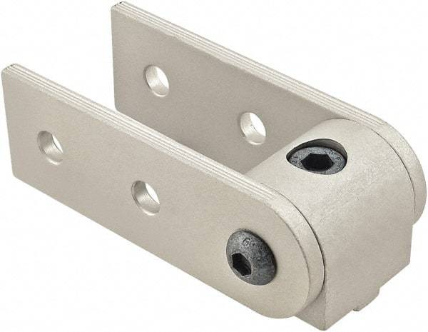 80/20 Inc. - 25mm Wide, Open Shelving 0° Pivot Nub Assembly - Aluminum, Clear Anodized Finish, 75mm Long, Use with 25 Series & Bolt Kit 75-3404 - Eagle Tool & Supply