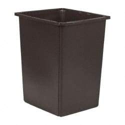Rubbermaid - 56 Gal Brown Rectangle Trash Can - Polyethylene, 31-1/8" High x 25-1/2" Long x 22-3/4" Wide - Eagle Tool & Supply