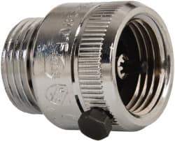 Watts - 125 Max psi, Chrome Plated Brass, Hose Connection Vacuum Breaker - EPDM Seal, Stainless Steel Spring, FIP X Hose End Connections - Eagle Tool & Supply