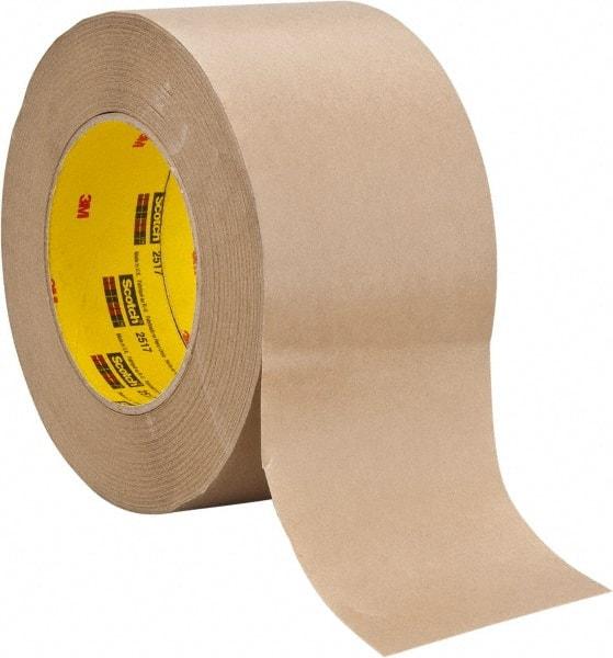 3M - 3" Wide x 60 Yd Long Brown Paper Masking Tape - Series 2517, 6.5 mil Thick, 35 In/Lb Tensile Strength - Eagle Tool & Supply