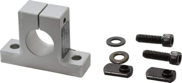 80/20 Inc. - 3 Inch Wide x 2-1/8 Inch High x 7/8 Inch Deep Single Horizontal Base - 1.004 Inch Hole x 0.328 Inch Bolt Hole Diameter - Eagle Tool & Supply