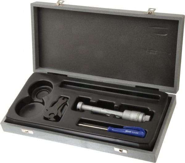 TESA Brown & Sharpe - 0.7 to 0.8", 3" Gage Depth, Mechanical Inside Hole Micrometer - 0.0002" Graduation, Ratchet Stop Thimble - Eagle Tool & Supply