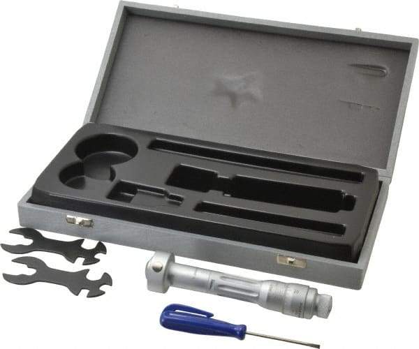 TESA Brown & Sharpe - 1.2 to 1.4", 3" Gage Depth, Mechanical Inside Hole Micrometer - 0.0002" Graduation, Ratchet Stop Thimble - Eagle Tool & Supply