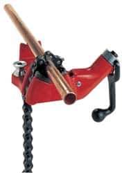Ridgid - 1/2 to 8" Pipe Capacity, Manual Chain Vise - Bolt Down, Cast Iron, Model Number BC810 - Eagle Tool & Supply