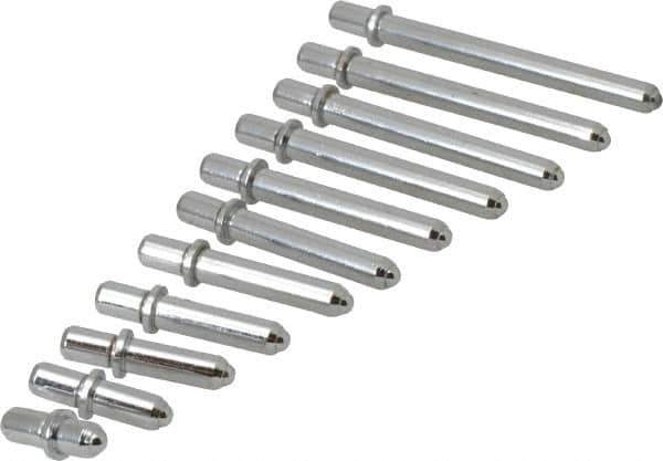 Value Collection - 11 Piece, 2 to 6 Inch Measurement Range, Bore Gage Anvil Set - For Use with Dial Bore Gages - Eagle Tool & Supply