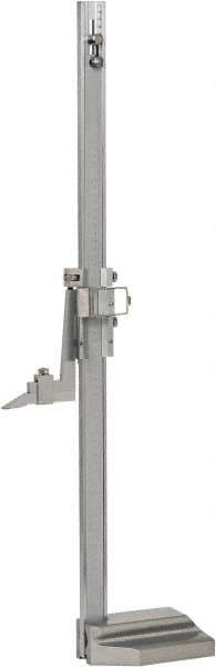 Value Collection - 0 to 24 Inch Measurement, 0.001 Inch Graduation, Vernier Height Gage - Satin Chrome Finish, Steel, 7 Inch Long x 4.7 Inch Wide - Eagle Tool & Supply