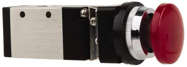 ARO/Ingersoll-Rand - 1/4" NPT Manual Mechanical Valve - 3-Way, 2 Position, Palm Button/Manual & 0.7 CV Rate - Eagle Tool & Supply