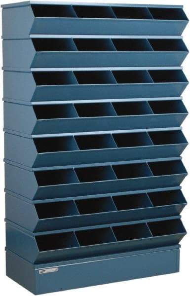 Stackbin - 8 Bin, Shelving Unit with Openings & Base - 37" Wide x 65-1/2" High - Eagle Tool & Supply