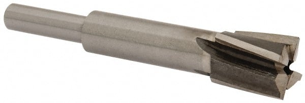 Value Collection - 17/32" Diam, 1/4" Shank, Diam, 4 Flutes, Straight Shank, Interchangeable Pilot Counterbore - Eagle Tool & Supply