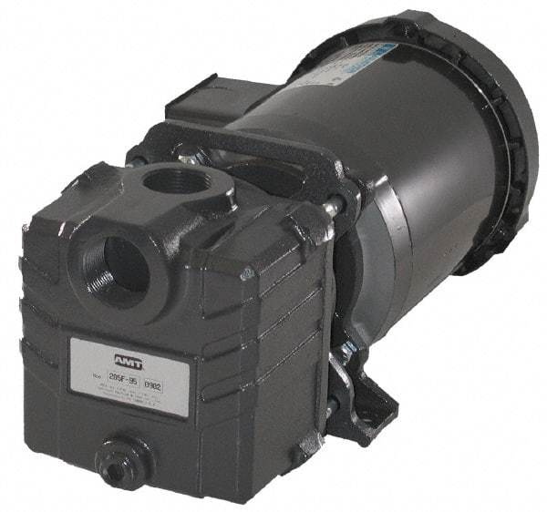 American Machine & Tool - 115/230 Volt, 1 Phase, 3/4 HP, Self Priming Centrifugal Pump - ODP Motor, Cast Iron Housing and Impeller, 65 Ft. Shut Off - Eagle Tool & Supply