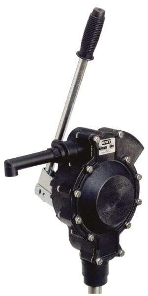 American Machine & Tool - 3/4" Outlet, Polypropylene Hand Operated Position Pump - 17 oz per Stroke, For Organic Acids, Alcohols & Water Soluble Inorganic Chemicals - Eagle Tool & Supply