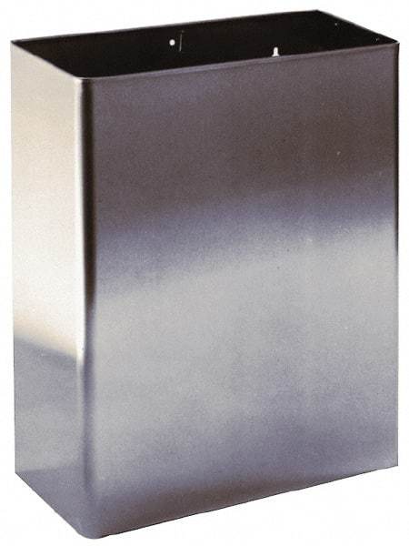 Made in USA - 7 Gal Rectangle Paper Towel Waste Receptacle - Stainless Steel, 17.0000" High x 6-1/2" Wide - Eagle Tool & Supply