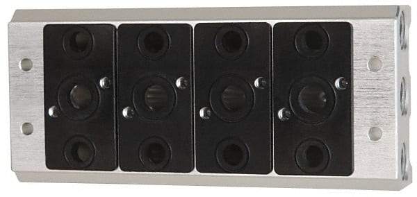 ARO/Ingersoll-Rand - 1/2", 1/2" 4 Station Manifold Stacking Solenoid Valve - For Use with 4 Station - Eagle Tool & Supply