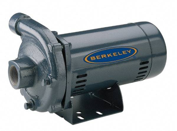 Berkeley - ODP Motor, 208-230/460 Volt, 3 Phase, 1-1/2 HP, Cast Iron Straight Pump - 1-1/4 Inch Inlet, 1 Inch Outlet, 118 Max Head psi, Noryl Impeller - Eagle Tool & Supply