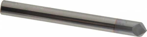 Accupro - 1/4" Diam 2 Flute Single End Solid Carbide Chamfer Mill - Eagle Tool & Supply