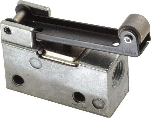 ARO/Ingersoll-Rand - 0.195 CV Rate & 7.5 CFM 3 Way Air Valve - Roller Lever, Spring Return, 150 Max psi - Eagle Tool & Supply