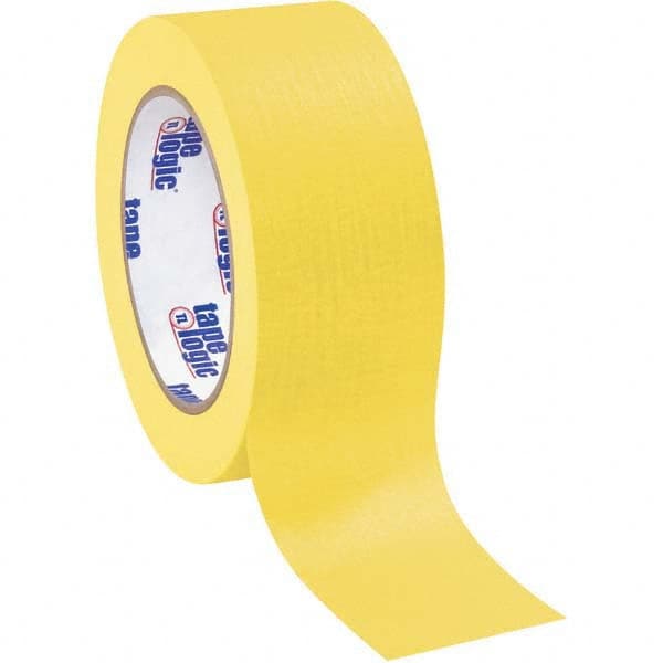 Tape Logic - Pack of (12), 60 Yd Rolls 2" Yellow Crepe Paper Masking Tape - Eagle Tool & Supply