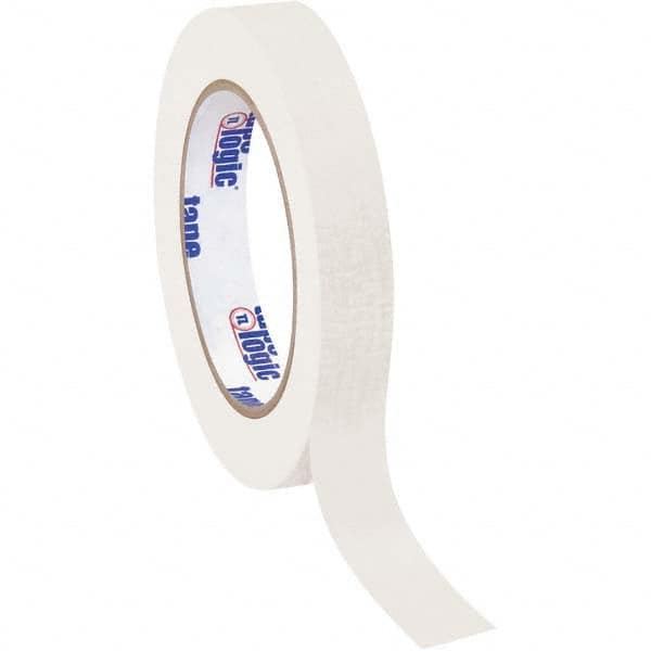 Tape Logic - Pack of (12), 60 Yd Rolls 3/4" White Crepe Paper Masking Tape - Eagle Tool & Supply
