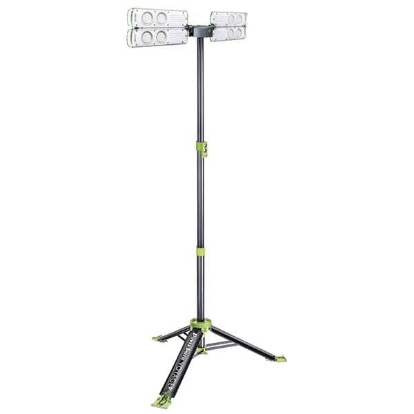 PowerSmith - Portable Work Lights Portable Type: Floor; Twin Angle Light; Tripod Lamp Type: LED - Eagle Tool & Supply