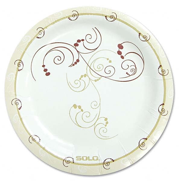 DART - Symphony Paper Dinnerware, Mediumweight Plate, 6", Tan, 125/Pack - Eagle Tool & Supply