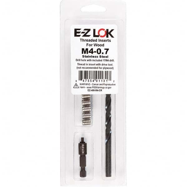E-Z LOK - Thread Repair Kits Insert Thread Size (mm): M4x0.70 Includes Drill: Yes - Eagle Tool & Supply