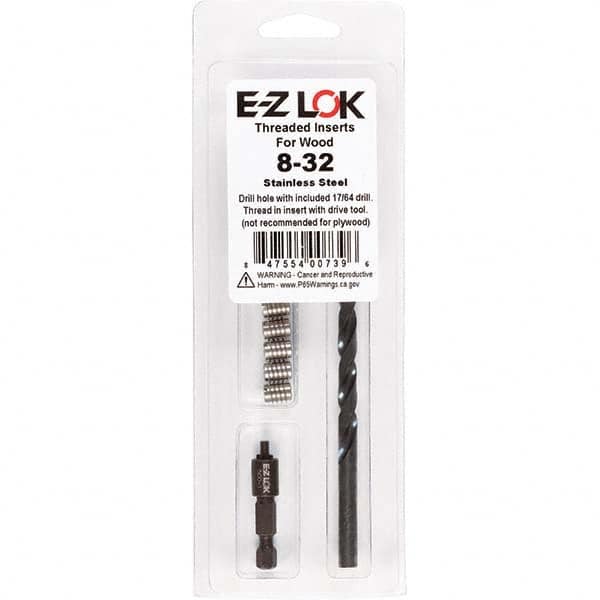 E-Z LOK - Thread Repair Kits Insert Thread Size (Inch): #8-32 Includes Drill: Yes - Eagle Tool & Supply