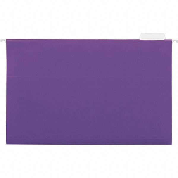 UNIVERSAL - 9-1/2x11-3/4", Legal, Violet, Hanging File Folder - 11 Point Stock, 1/5 Tab Cut Location - Eagle Tool & Supply