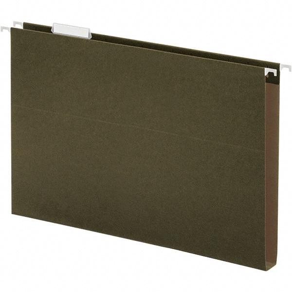 UNIVERSAL - 9-1/2x11-3/4", Legal, Standard Green, Hanging File Folder - 11 Point Stock, 1/5 Tab Cut Location - Eagle Tool & Supply