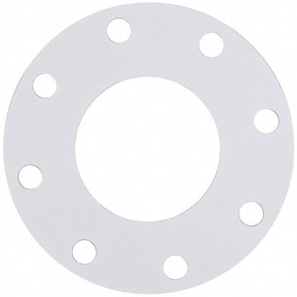 Made in USA - 4" Pipe, Flange Gasket - Gore-Tex GR, White, 1/16" Thick - Eagle Tool & Supply