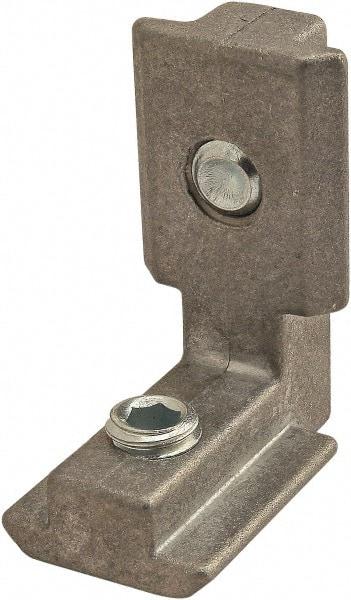 80/20 Inc. - 32mm Wide, Open Shelving Inside to Outside Hidden Corner Connector - Zinc, Clear Finish, 38mm Long, Use with 45 Series - Eagle Tool & Supply