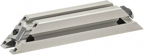 80/20 Inc. - 25mm Wide, Open Shelving Accessory/Component - Aluminum, Clear Anodized Finish, 160mm Long, Use with 3030 - Eagle Tool & Supply