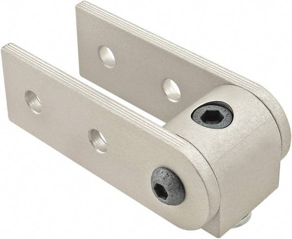 80/20 Inc. - 25mm Wide, Open Shelving 90° Pivot Nub Assembly - Aluminum, Clear Anodized Finish, 75mm Long, Use with 25 Series & Bolt Kit 75-3404 - Eagle Tool & Supply