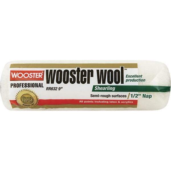 Wooster Brush - 1/2" Nap, 14" Wide Paint Roller - Semi-Rough Texture, Synthetic Knit - Eagle Tool & Supply