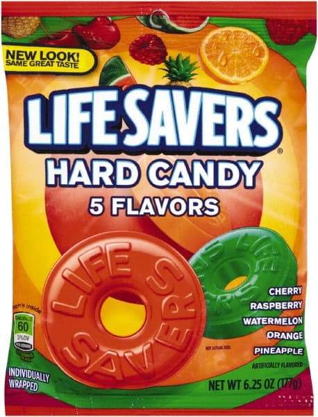 LifeSavers - Candy - Original Five Flavors Hard Candy, Individually Wrapped, 6.25oz Bag - Eagle Tool & Supply