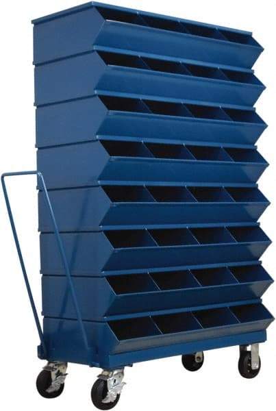 Stackbin - 8 Bin, Shelving Unit with Openings & Base - 37" Wide x 60-1/2" High - Eagle Tool & Supply