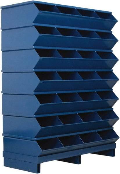 Stackbin - 7 Bin, Shelving Unit with Openings & Base - 37" Wide x 50-7/8" High - Eagle Tool & Supply