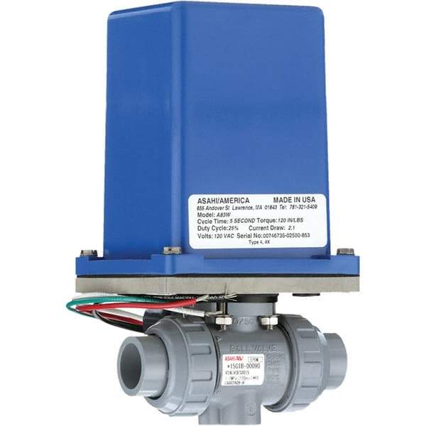 Asahi/America - Actuated Ball Valves Actuator Type: Electric Pipe Size: 1/2 (Inch) - Eagle Tool & Supply